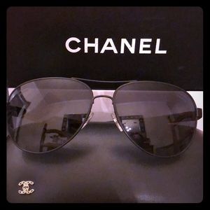 Brand New Black on Black CHANEL Aviators